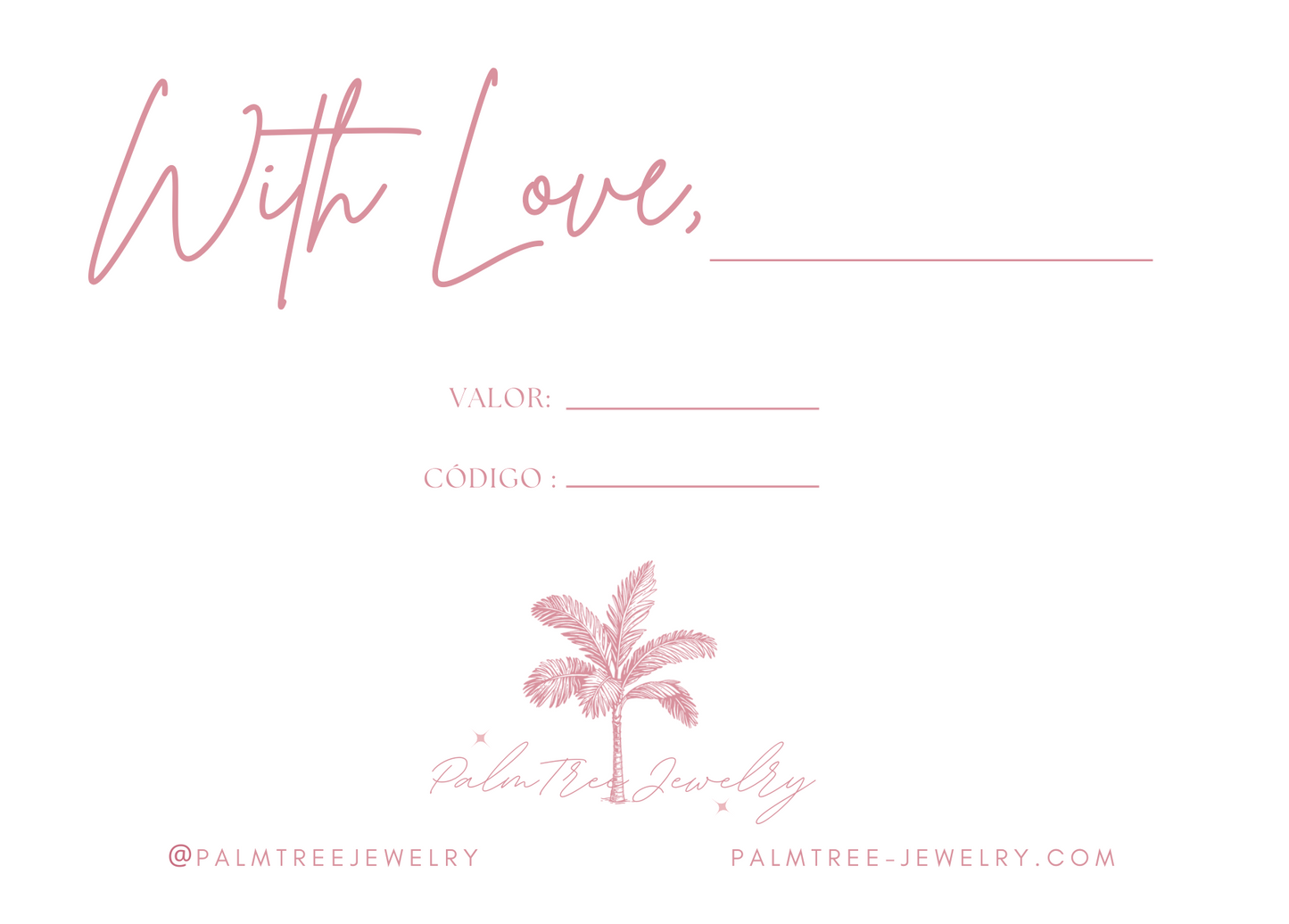 Gift Card Exclusivo PalmTree Jewelry
