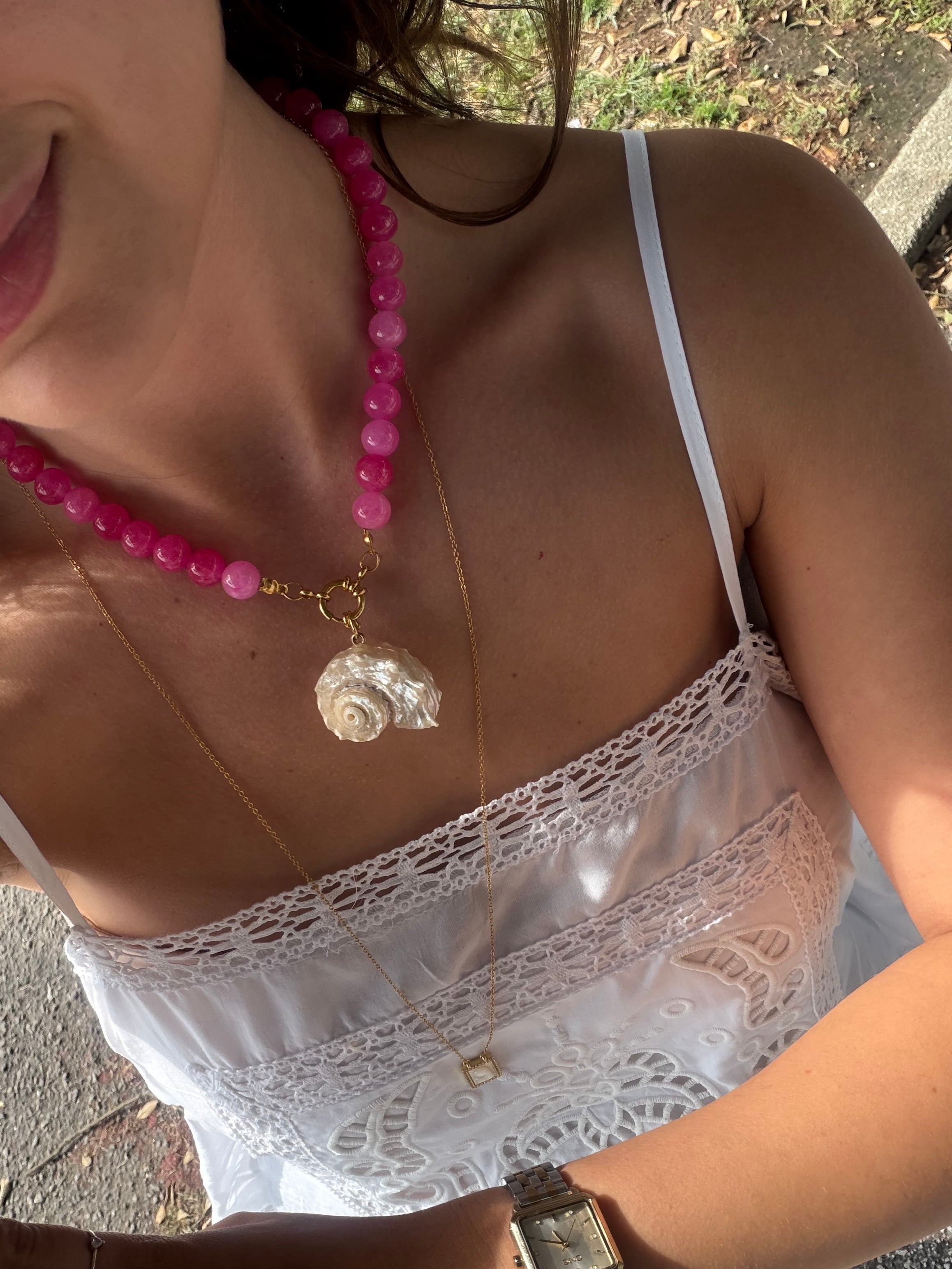 Colar White Shell