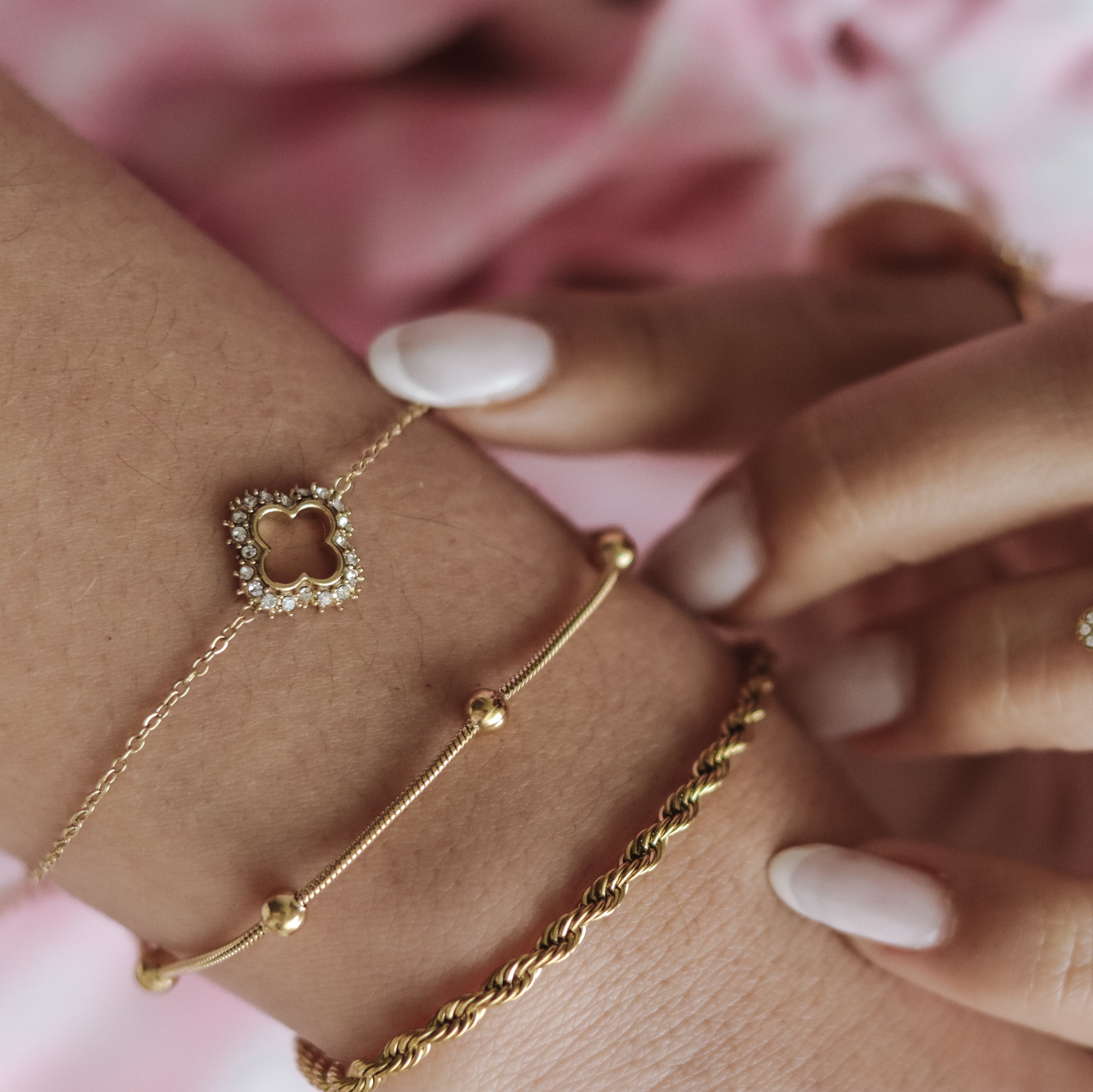 Pulseira Trevo Zircónias